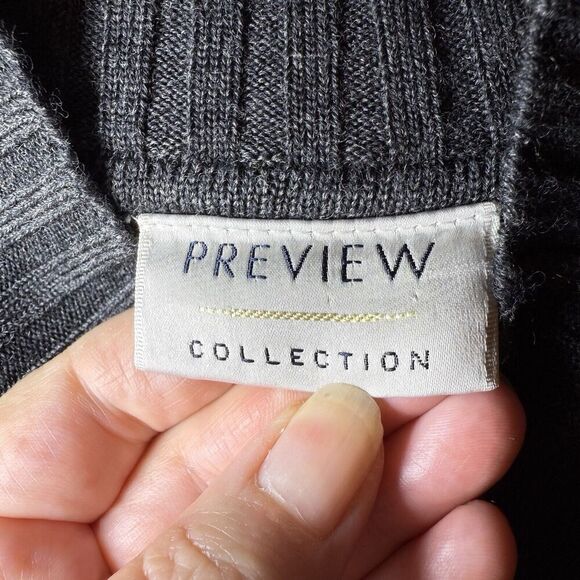 Vtg Nordstrom Preview SZ L Womens 100% Merino Mock Turtleneck Sweater Career - Picture 7 of 10